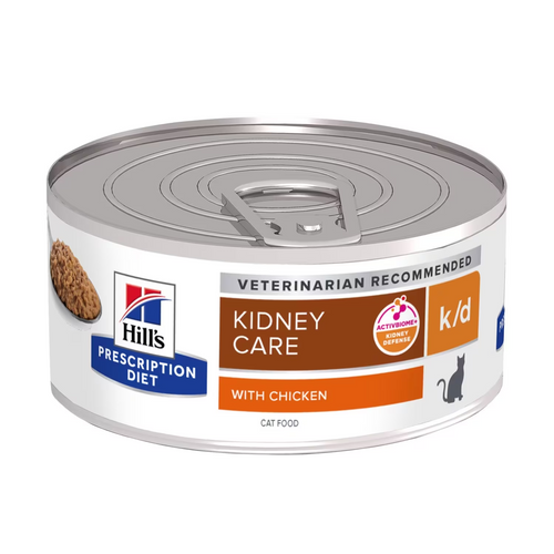 Hill's Prescription Diet Feline k/d Kidney Care Wet Food With Chicken Can 24 x 156g