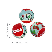 Load image into Gallery viewer, KONG Holiday SqueakAir Balls Blue/Red
