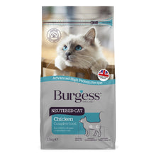 Load image into Gallery viewer, Burgess Neutered Cat Food With Chicken 1.5kg &amp; 10kg
