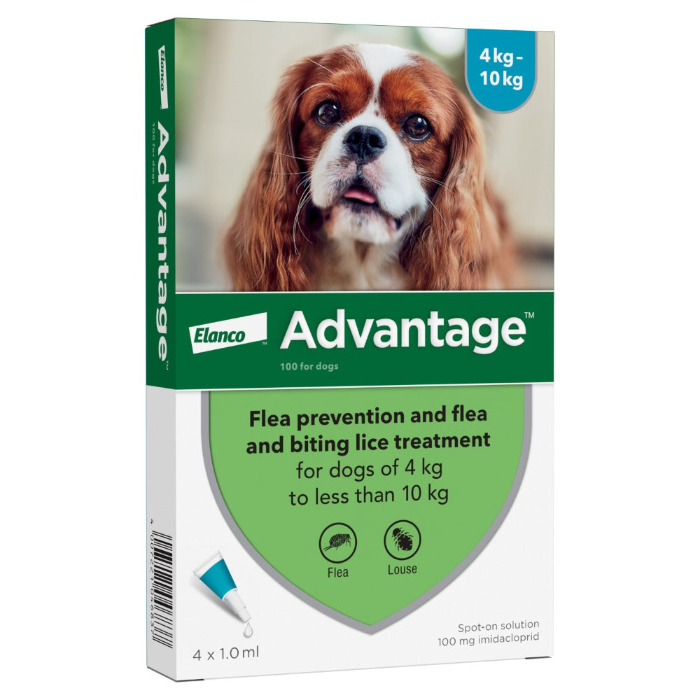 Advantage Spot On Flea Treatment For Cats, Dogs & Rabbits - 4 Pipette Packs