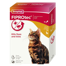 Load image into Gallery viewer, Beaphar FIPROtec Spot On Cat 6 Pipettes
