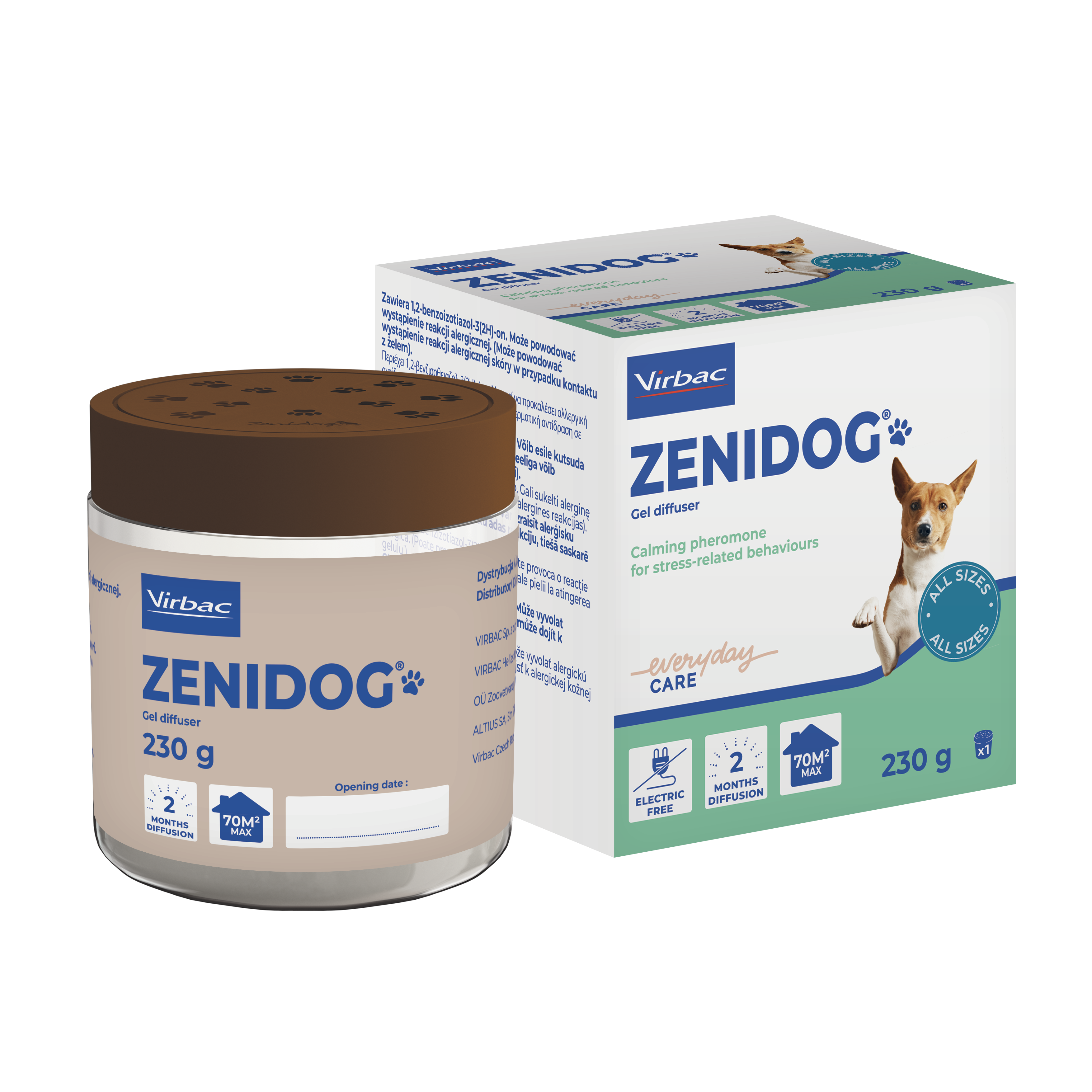 Virbac Zenidog Calming Gel Diffuser for Dogs (Lasts 2 Months)