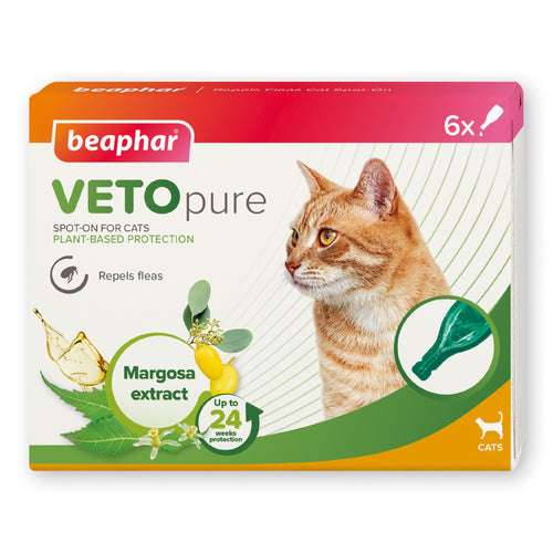 Beaphar Flea Repels Spot-on for Cats 6 Pipettes