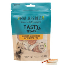 Load image into Gallery viewer, Natures Deli Chicken and Fish Sushi Rolls 100g
