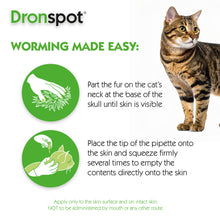 Load image into Gallery viewer, Dronspot Spot On Wormer for Large Cats (5 to 8kg) 6 Pipettes
