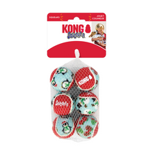 Load image into Gallery viewer, KONG Holiday SqueakAir Balls Blue/Red
