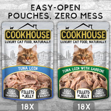 Load image into Gallery viewer, COOKHOUSE 100% Natural &amp; Complete Luxury Wet Cat Food-36 x 70g-Jelly supports healthy digestion 

