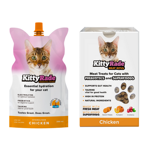 KittyRade 250ml Isotonic Drink & Free KittyRade Meat Snacks Chicken