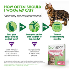 Load image into Gallery viewer, Dronspot Spot On Wormer for Medium Cats (2.5 to 5kg) 6 Pipettes
