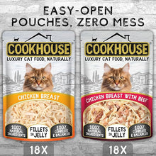 Load image into Gallery viewer, COOKHOUSE 100% Natural &amp; Complete Luxury Wet Cat Food-36 x 70g-Jelly supports healthy digestion 
