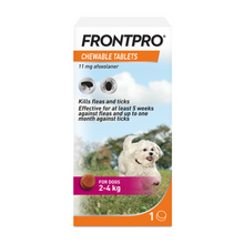 Load image into Gallery viewer, FRONTPRO® Chewable Tablets Flea &amp; Tick Treatment for Dogs 1 Tablet

