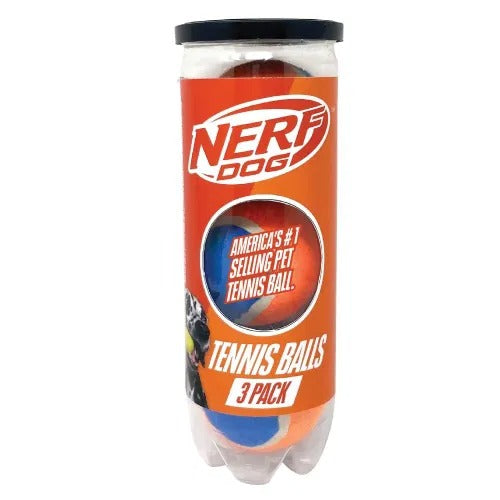 Nerf Dog Standard NON-Squeak Tennis Balls - 3 Pack	