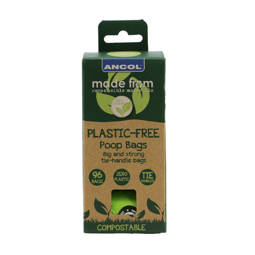 Ancol Made From Plastic Free Poop Bags 8 x Refill