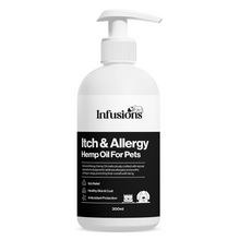 Load image into Gallery viewer, Infusions Itch &amp; Allergy Salmon/Hemp Oil For Cats &amp; Dogs 300ml
