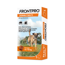 Load image into Gallery viewer, FRONTPRO® Chewable Tablets Flea &amp; Tick Treatment for Dogs 1 Tablet
