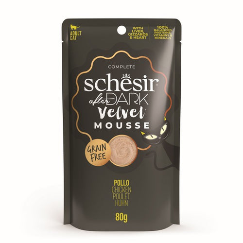 Schesir After Dark Velvet Mousse Adult Cat Food 80g x 12 Pack