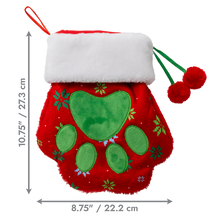 Load image into Gallery viewer, KONG Holiday Stocking Paw Red Large

