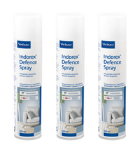 Load image into Gallery viewer, 3 Can Pack of Indorex Defence Home Flea Spray 500Ml by Virbac
