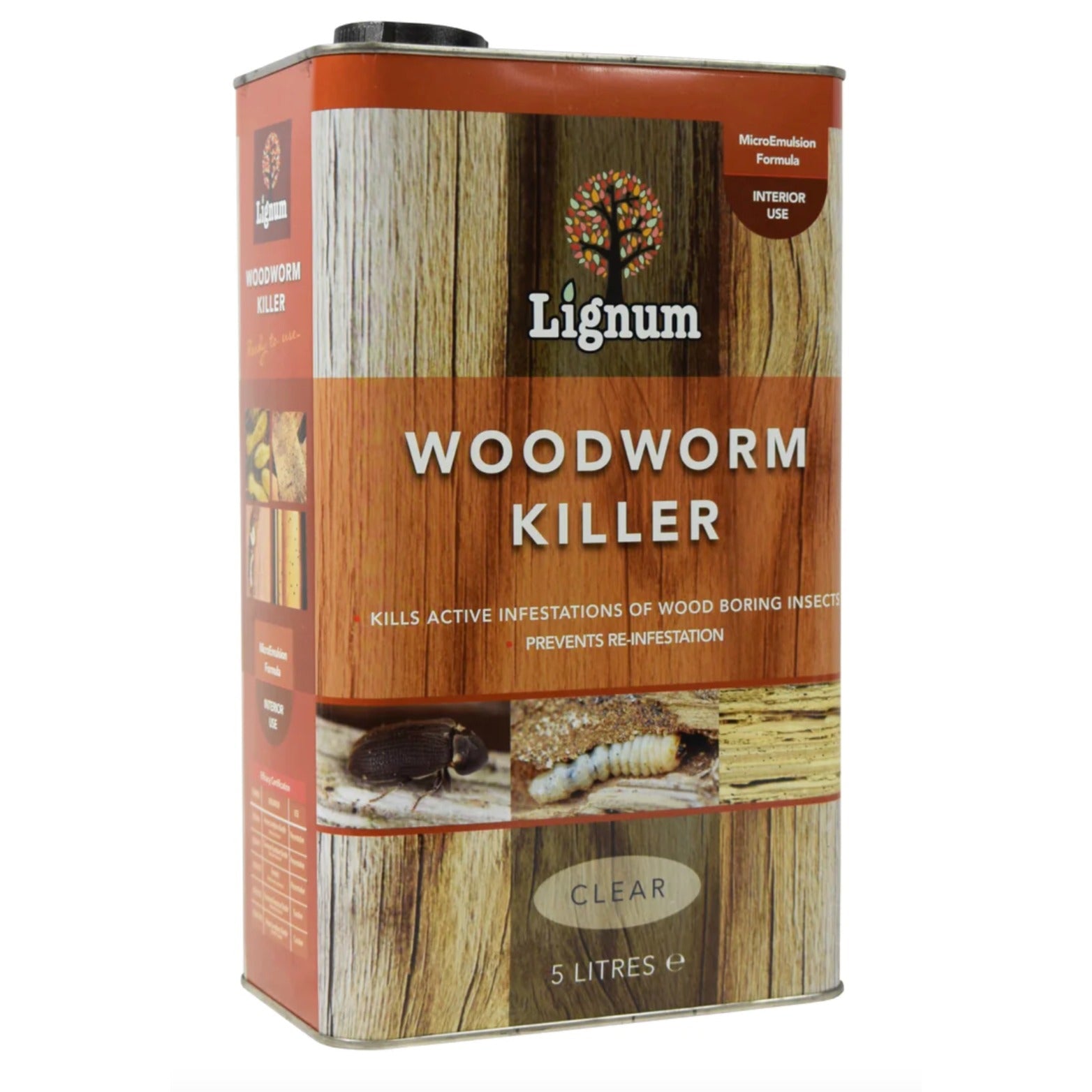 Lignum Woodworm Killer 1ltr & 5ltr