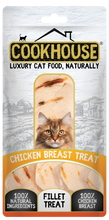 Load image into Gallery viewer, COOKHOUSE Luxury Cat Treats -Cookhouse Chicken Breast Cat Treats | Natural, Steam-Cooked, Single Ingredient 12 x 30g 
