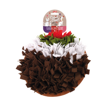 Load image into Gallery viewer, Cupid &amp; Comet Christmas Pudding Snuffle Forage Mat for Dogs, Cats, Rabbits, Rodents and Ferrets
