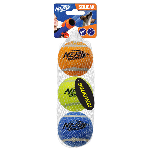 Nerf Dog Squeak Tennis Balls 3 Pack