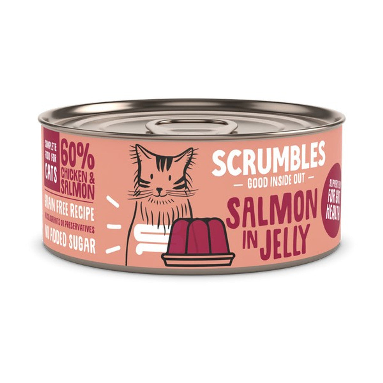 Scrumbles Wet Cat Jelly Chicken/Turkey/Duck/Salmon/Tuna Flavours 80g x 12/18	