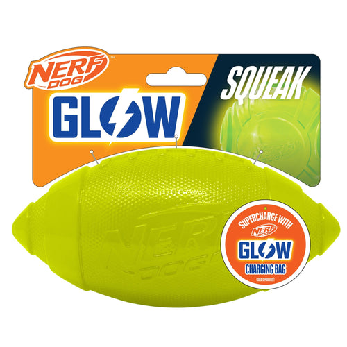 Nerf Dog Ultra Glow Classic Squeak Football