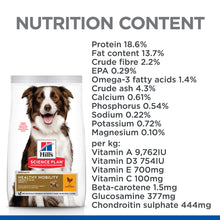 Load image into Gallery viewer, Hill&#39;s Science  Plan Adult Healthy Mobility Medium Dry Dog Food Chicken 14kg
