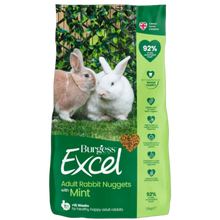 Load image into Gallery viewer, Burgess Excel Adult Rabbit Nuggets with Mint 1.5kg 3kg 10kg
