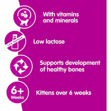 Load image into Gallery viewer, Whiskas Cat Milk 200ml 3 Pack Complementary Cat Food for Kittens over aged 6 weeks
