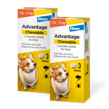Load image into Gallery viewer, Elanco Advantage Chewable Flea and Tick Protection
