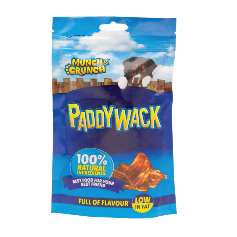 Munch & Crunch Paddywack Beef Dog Snack Treats 100g Packs