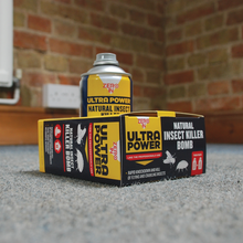 Load image into Gallery viewer, Zero In Natural Insect Killer Bomb 150ml One-Shot Aerosol Twinpack
