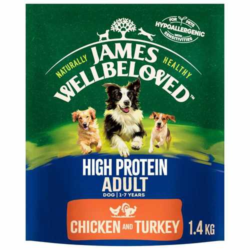 James Wellbeloved Dog Food Adult High Protein Chicken & Turkey 1.4kg