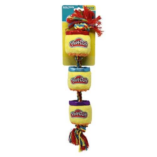 Hasbro Dog Toys Squeak and Crinkle Play-Doh Cans