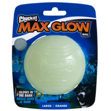 Load image into Gallery viewer, Chuckit! Max Glow Ball – Durable Glow-in-the-Dark Rubber Fetch Ball for Dogs, No Batteries Needed, Compatible with Chuckit! Launchers, Ideal for Night-Time and Early Morning Play
