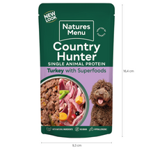 Load image into Gallery viewer, Country Hunter Turkey with Superfoods Pouch 6 x 150g
