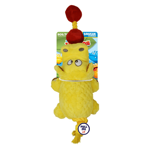 Hasbro Dog Toys Squeak and Tug Hungry Hungry Hippos Yellow
