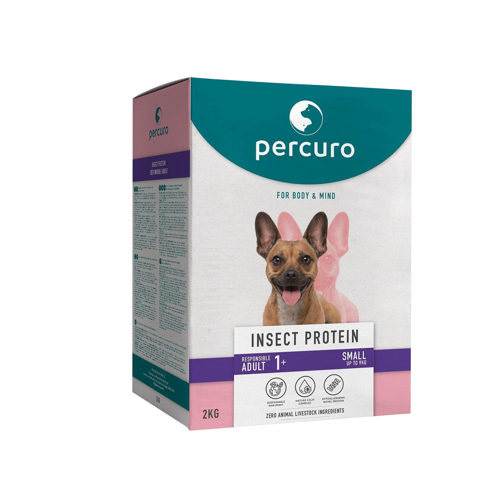 Percuro Insect Protein Adult Small Breed Dry Dog Food 2kg & 6kg