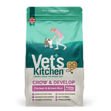 Load image into Gallery viewer, Vet&#39;s Kitchen Grow &amp; Develop Puppy Food Chicken &amp; Brown Rice
