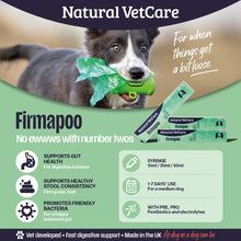 Load image into Gallery viewer, Natural VetCare Firmapoo Fast-Acting Digestive Supplement for Dogs – 15ml, 30ml &amp; 60ml
