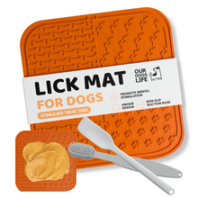 Load image into Gallery viewer, Our Dogs Life Lick Mat &amp; Brush - Stimulate Treat Time
