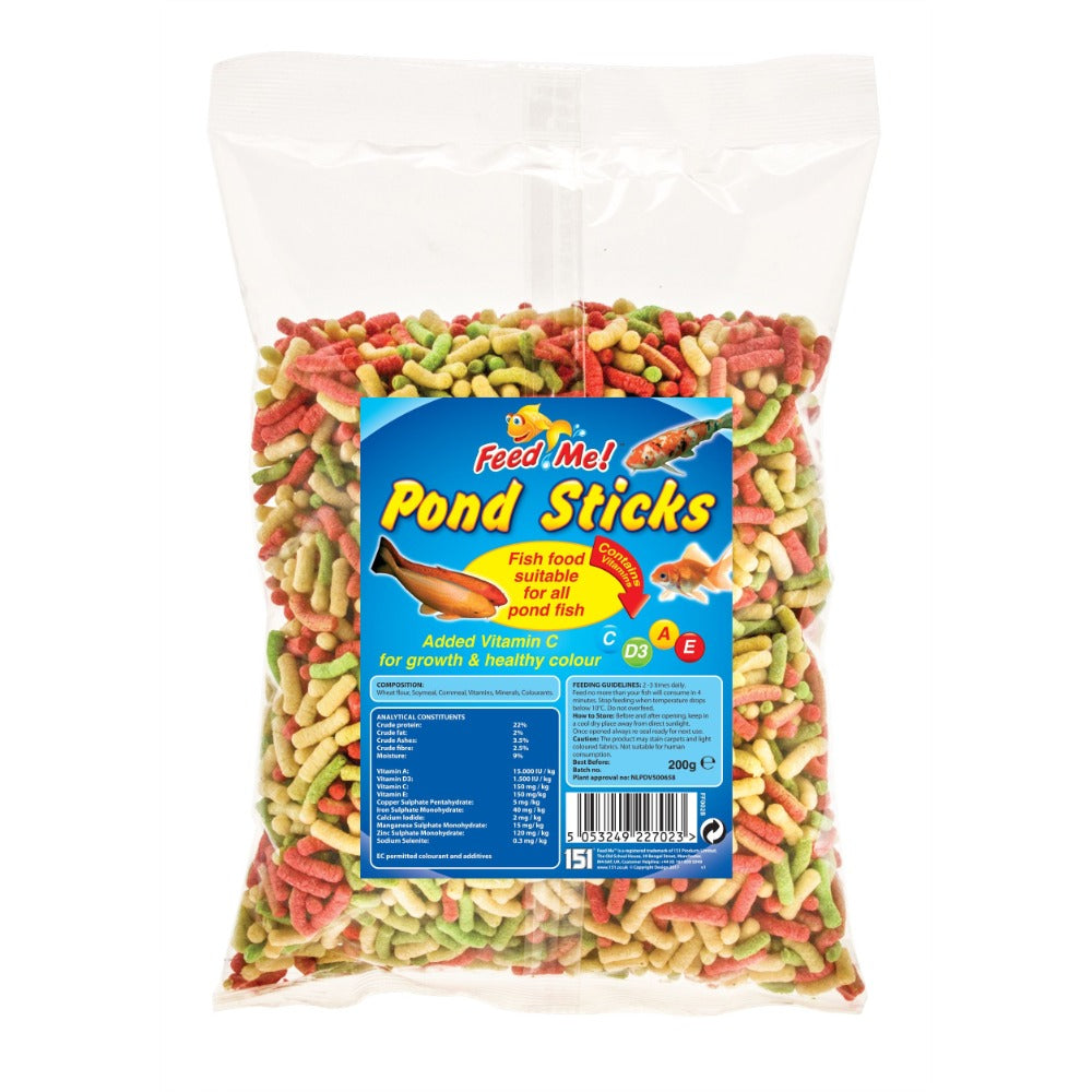 Feed Me Pond Fish Food Variety Sticks 200g 