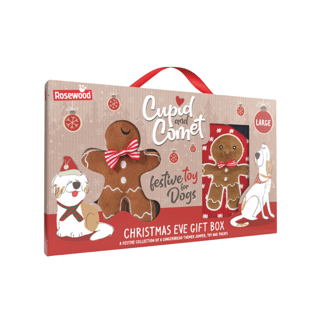Rosewood Cupid and Comet Gingerbread Jumper Christmas Eve Gift Pack Small