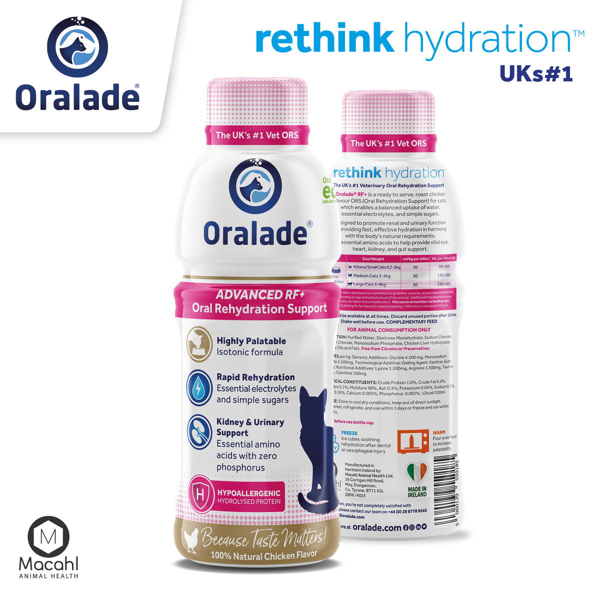 Oralade Nutrition & Hydration RF Support For Cats Direct4Pet Free