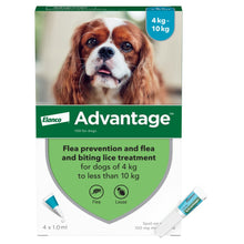 Load image into Gallery viewer, Advantage Spot On Flea Treatment For Cats, Dogs &amp; Rabbits - 4 Pipette Packs
