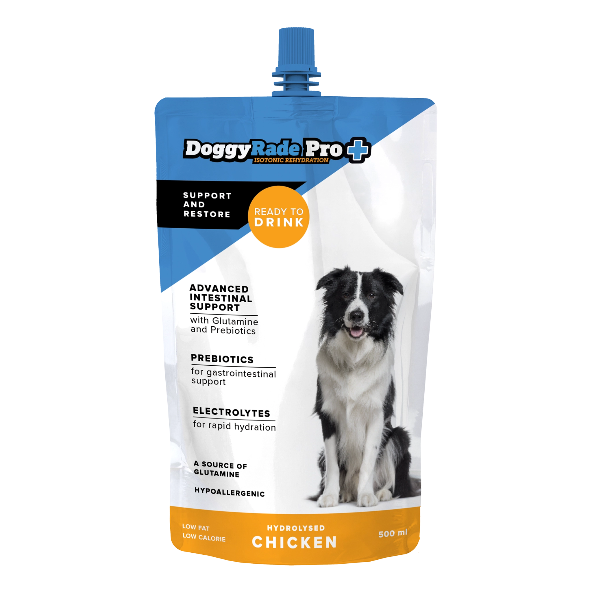 DoggyRade Pro Isotonic Fluid Support Drink for Pet Dogs 500ml