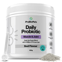 Load image into Gallery viewer, ProBioPets Daily Probiotic Joint &amp; Muscle Powder 100g
