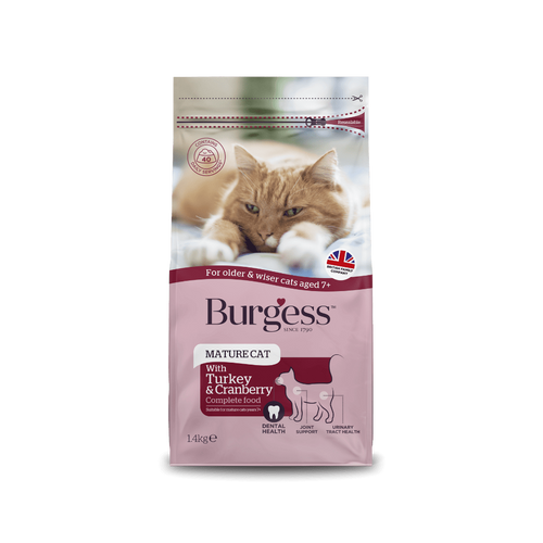 Burgess Mature Cat Food Turkey and Cranberry